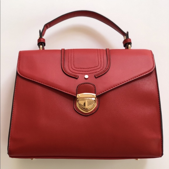 ‘Impulse’ Red Fold Over Handbag Purse - Picture 7 of 8